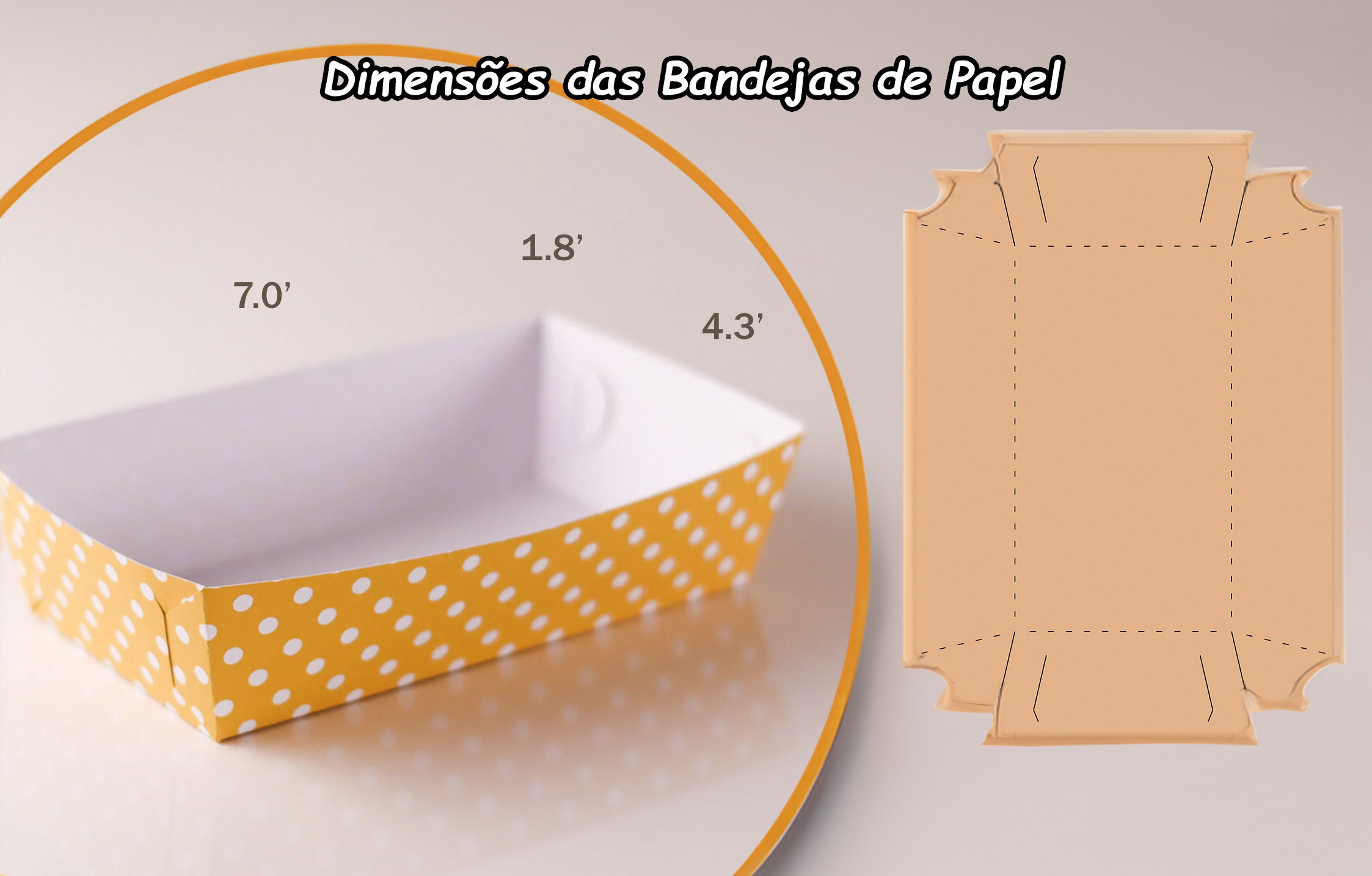 Dominando as dimensões das bandejas de papel para alimentos