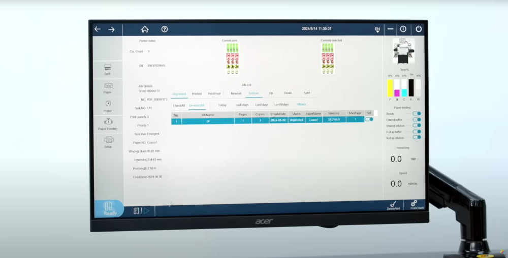 VersaPress XL+W - A Solução Econômica na Produção de Rótulos Profissionais
